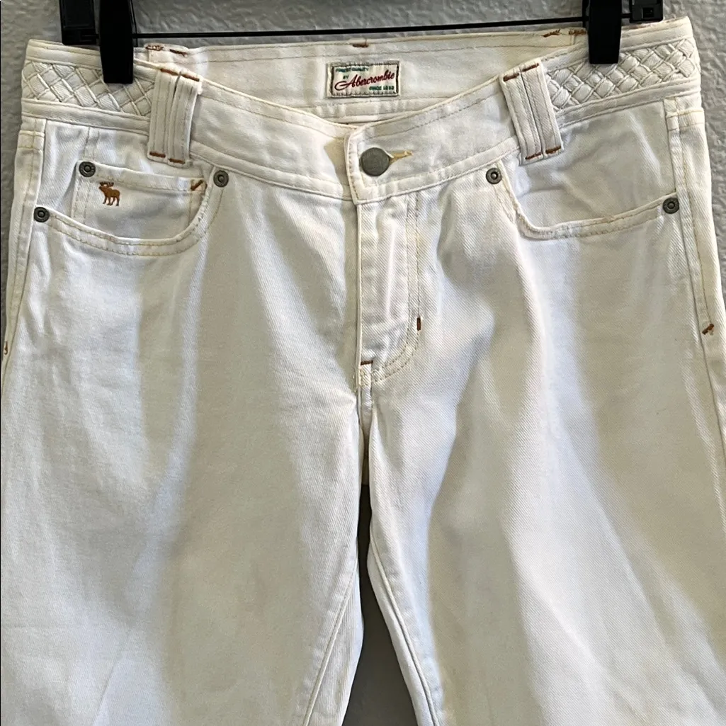 Vintage 90s Abercrombie & Fitch Rare Capri Denim Jeans Finest Quality SZ 6 - Image 2