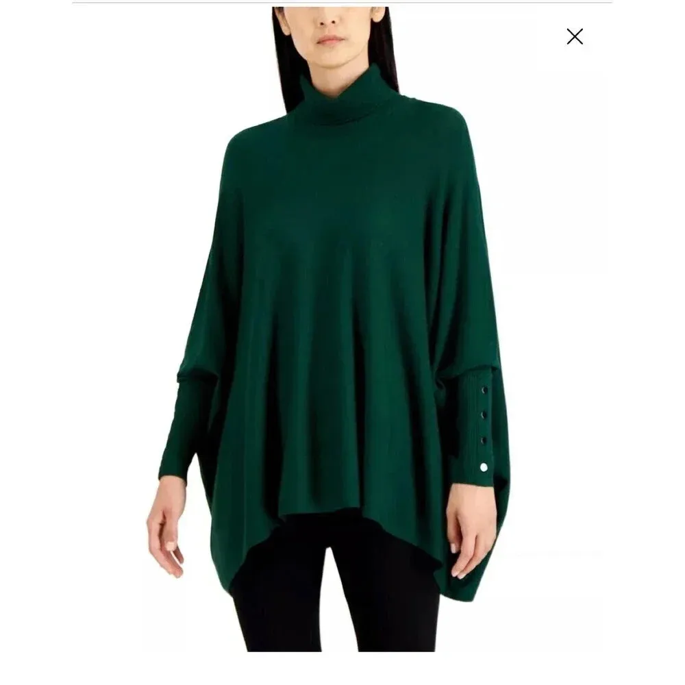 Alfani Women's Plus Size 0X TNeck Poncho Sweater - Image 3