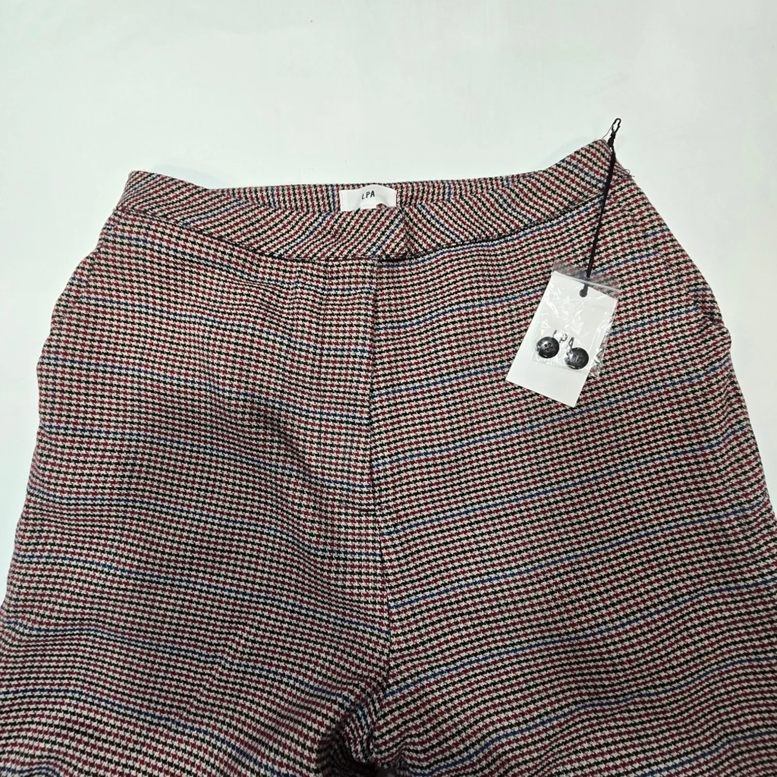 LPA Slim Trouser in Khaki & Maroon Large - Image 6