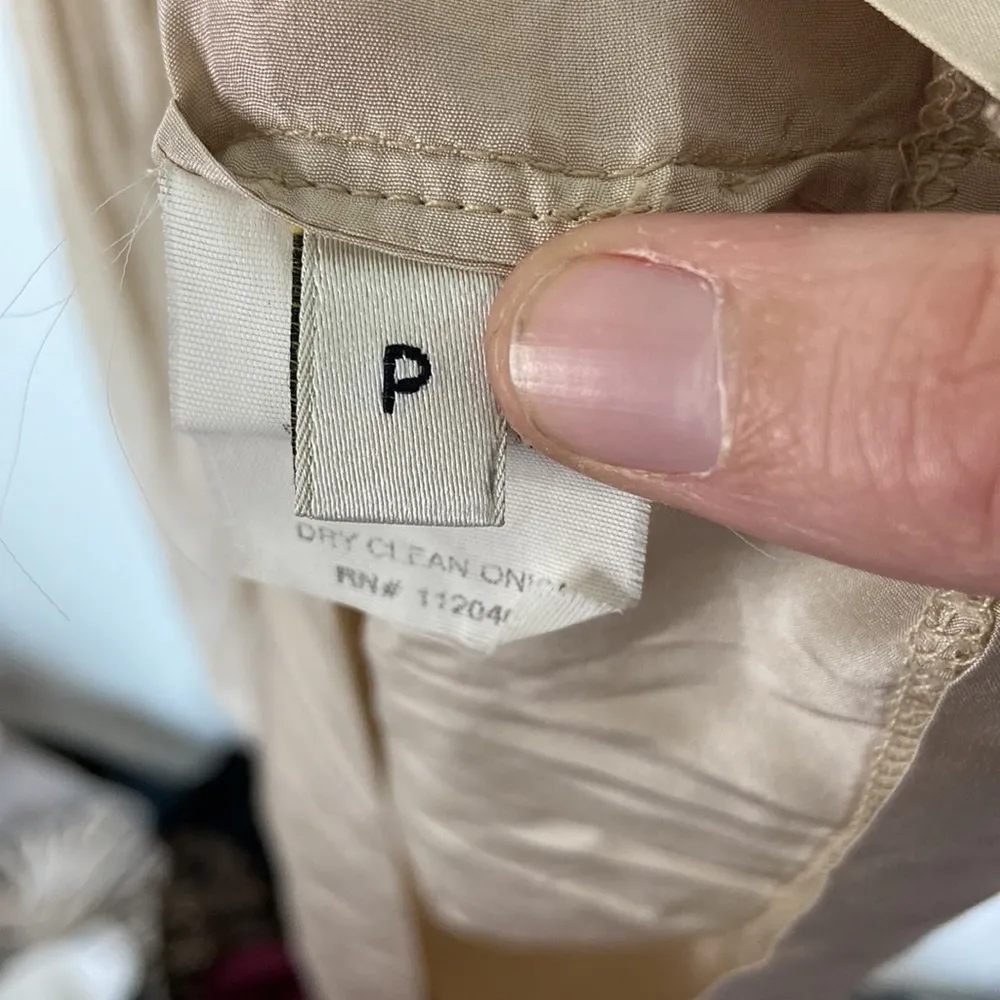 Wyeth By Todd Magill Empire Waist Pleated 100% Silk Dress in Neutral Color Size XS - Image 4