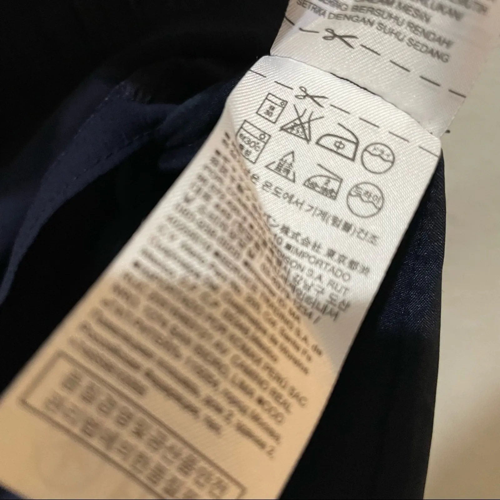 Banana Republic Navy Blue Puff Sleeve Knee Length Boho Dress Womens 2 Tiered - Image 8