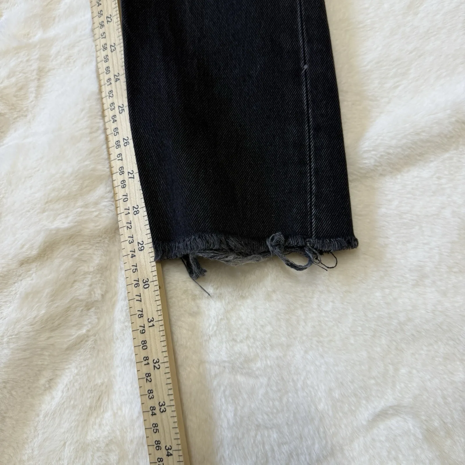 AGOLDE Cherie HIGH RISE STRAIGHT Fit Size 24x 29L Made in USA Black - Image 6