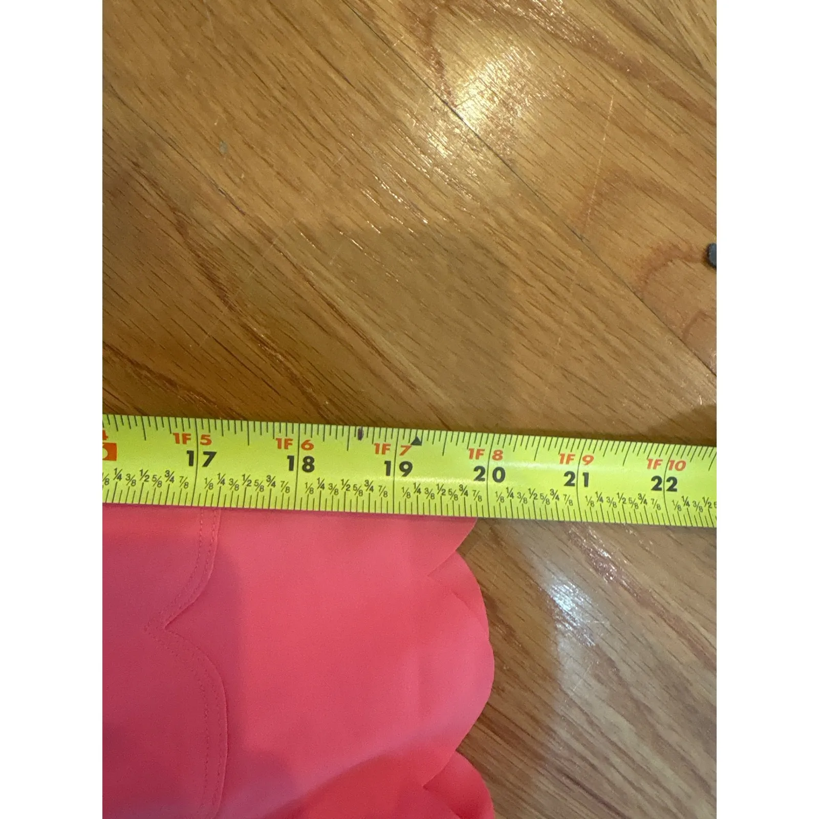 FP Movement Coral Scallop Hem Cropped Leggings Athleisure Workout Capris Pink Size M - Image 6