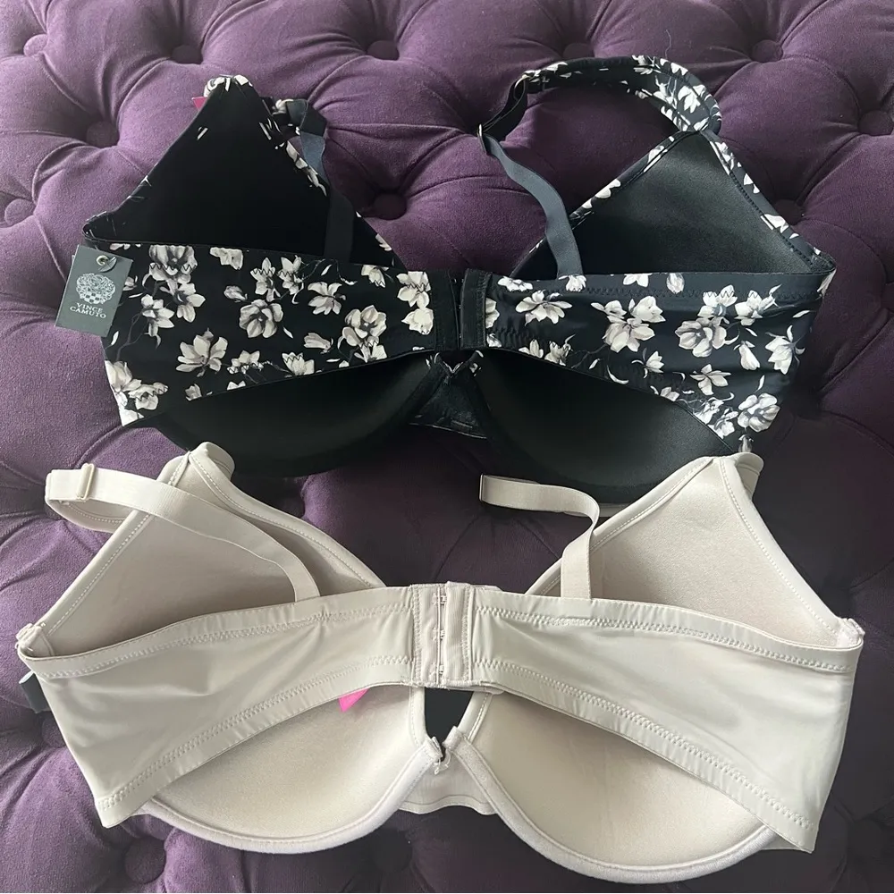 Vince Camuto 2-Pack Full Figure T-Shirt Bra with Comfort Straps, Size 42D NWT - Image 5