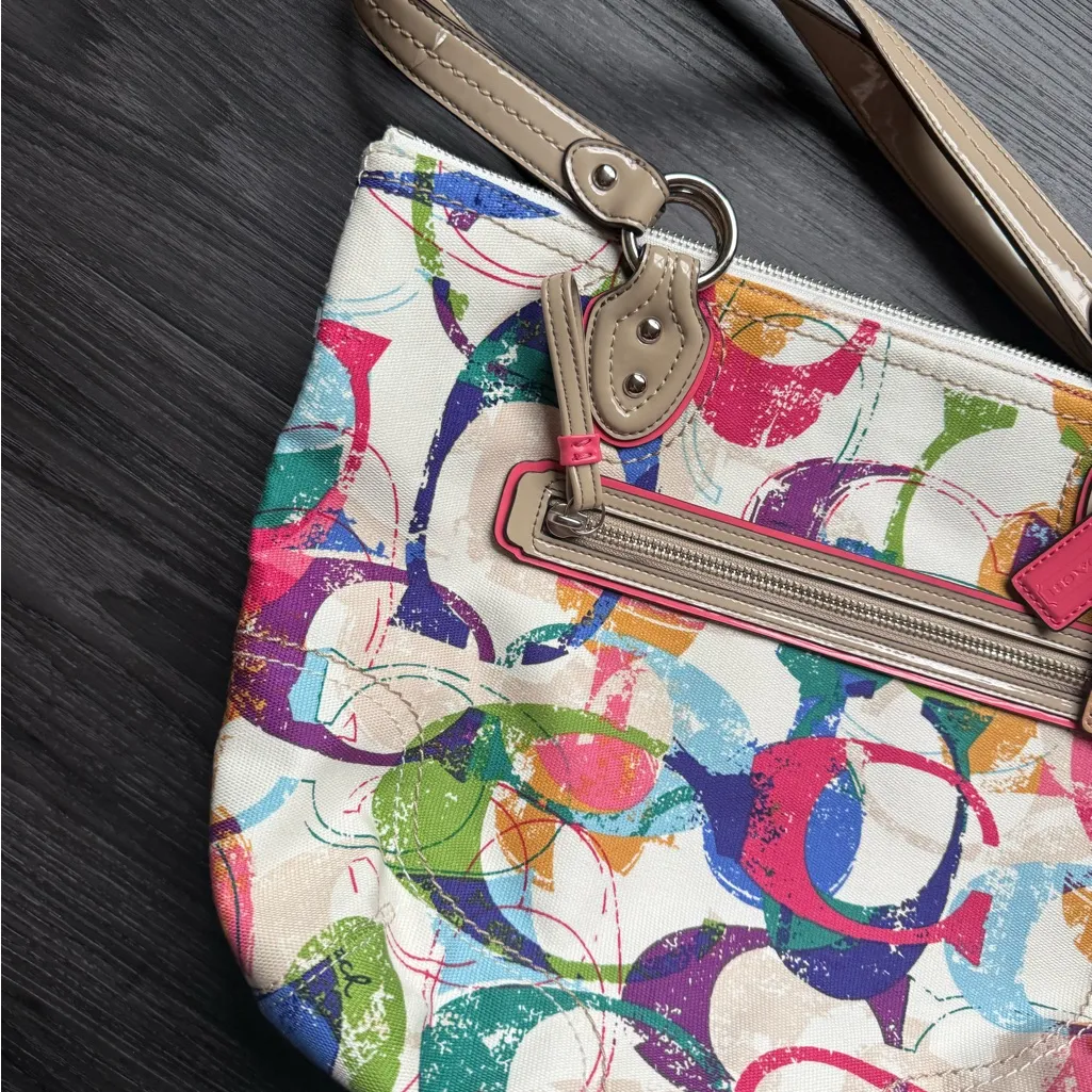 Coach NEW Poppy Colorful Signature C Bag Pink - Image 3