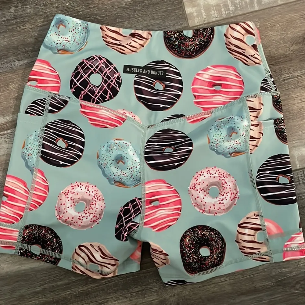 Muscles & Donuts Bike Shorts Blue - Image 6