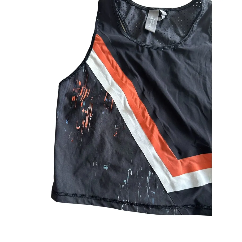 SWEATTY BETTY Black Striped Tank Top Size Small - Image 2