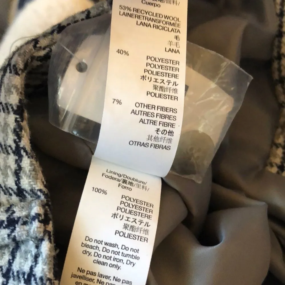 Gap  Wool Blend Brit Shorts in Grey Check‎ - Image 9