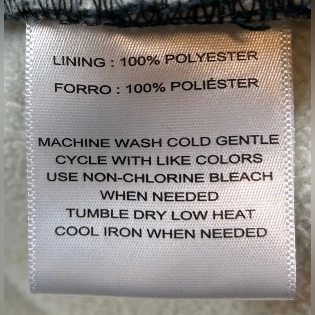 Hang Ten  Size M Black Sherpa Lined Canvas Jacket - Image 3