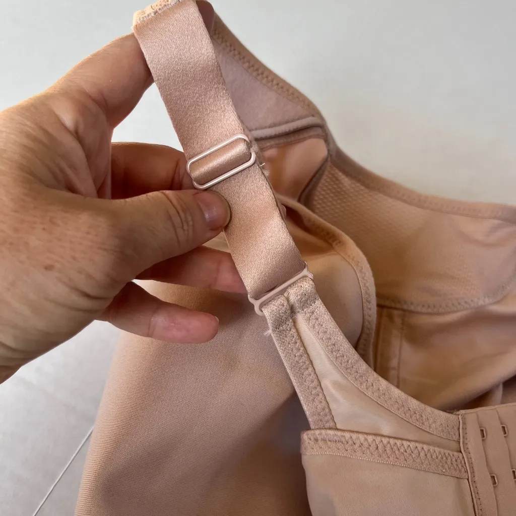 Glamorise Plus Sz 34 J Tan MagicLift Seamless Sports Bra Wireless Shaping - Image 6