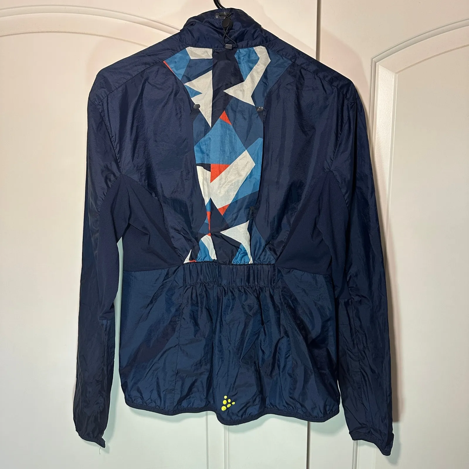 Craft PRO Dazzle Camo Jacket Women's Medium Cycling Running Packable‎ Ripstop Blue - Image 4