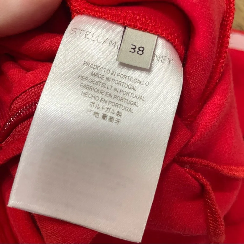 Stella McCartney Tomato Red Short Sleeve‎ Compact Jersey Dress Size 38 - Image 6