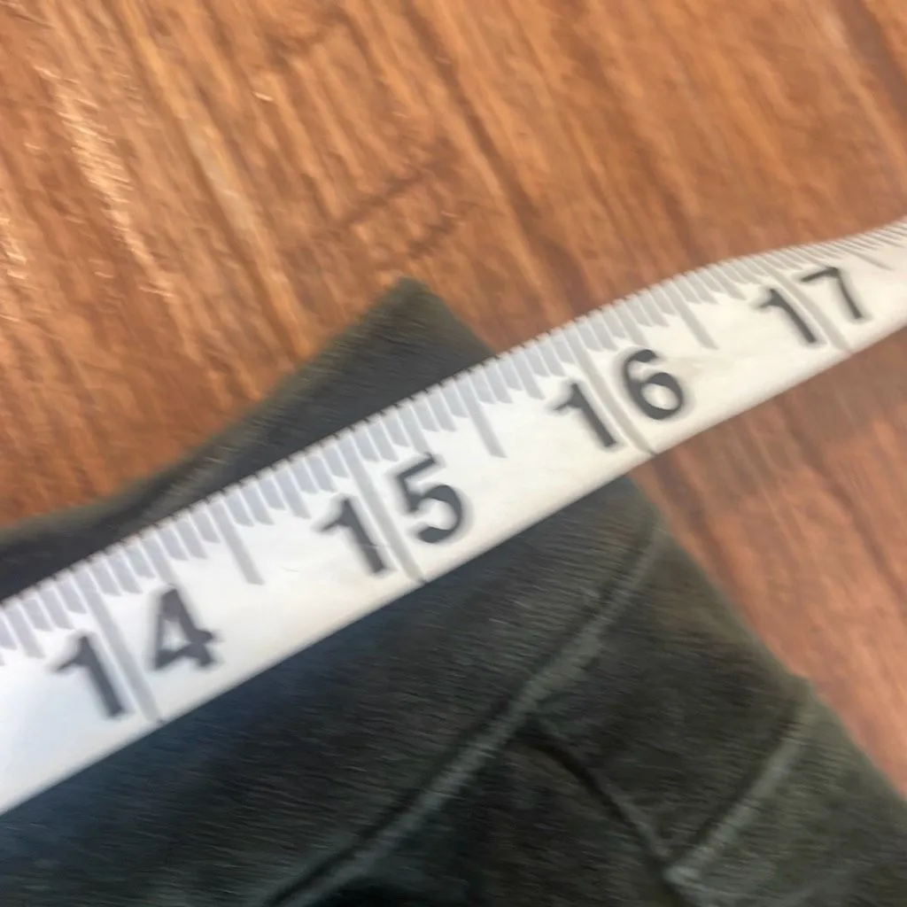 Garnet Hill green velvet high rise straight leg pants 12 - Image 6