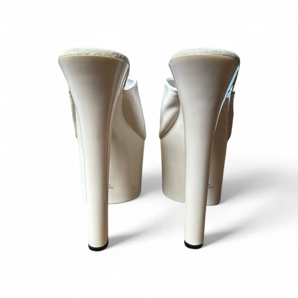Ellie White Platform High Heel Shoes – Size 8 - Image 7