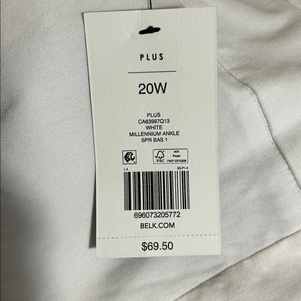 Crown & Ivy White Millennium Ankle Pants Size 20W - Image 4