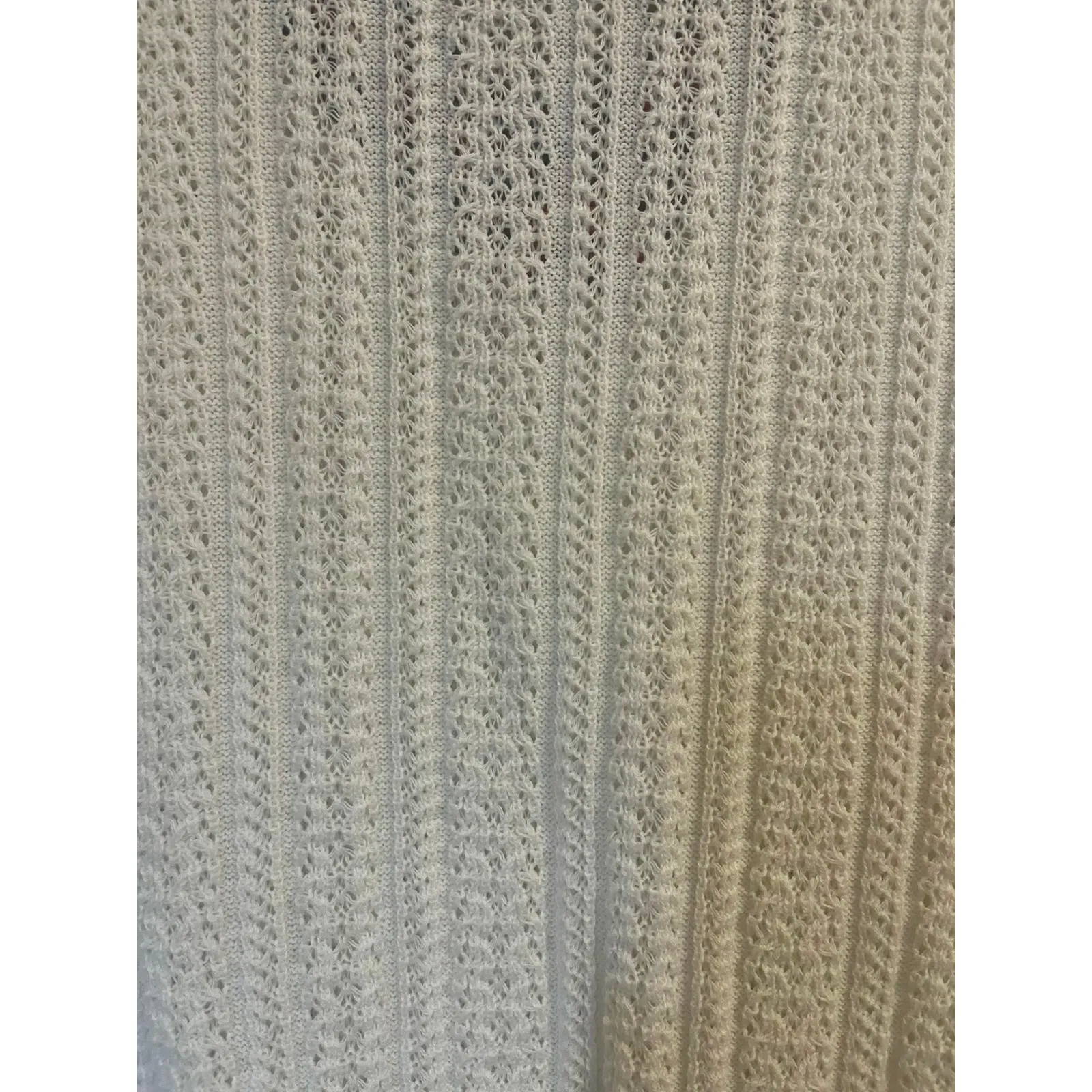 Tyler Boe Pointelle Striped Cricket Tennis Vest Popover Boxy sz S Red White Blue - Image 7