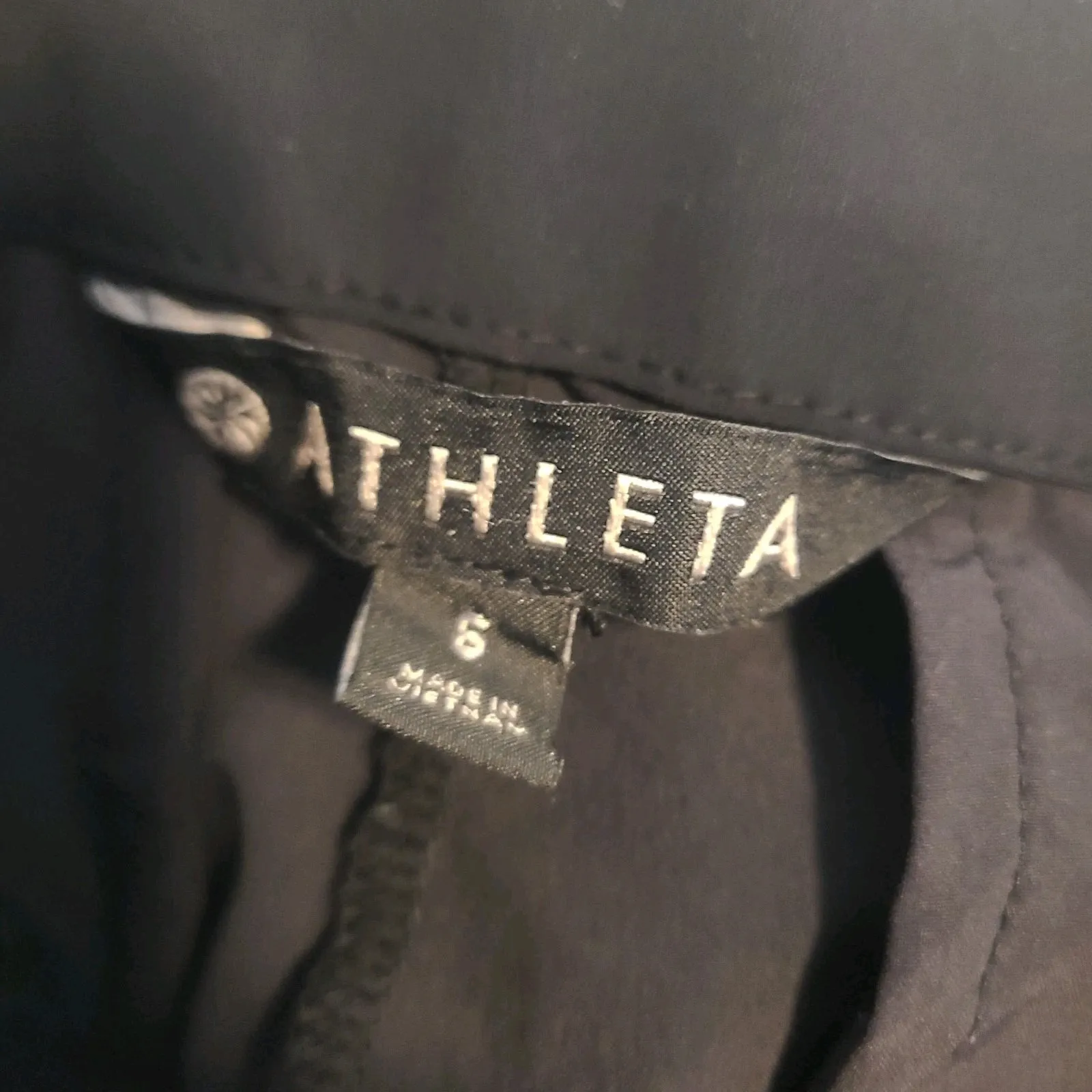 Athleta Gramercy Track Wide Leg Trouser Black White Stripe Performance Casual 6 - Image 7