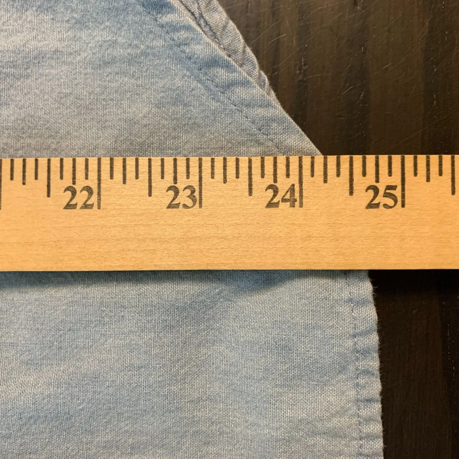 Karen Scott Women Chambray Shirt Long Sleeve Embroidered Winter Scene Small READ - Image 9