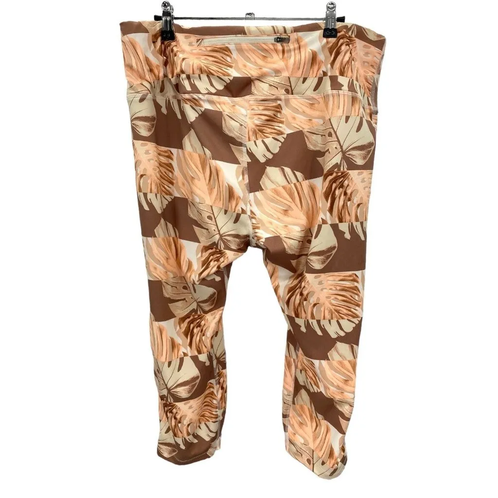 Nike Plus Size Fast Crop Running Tights 1X‎ Floral Tropical Athletic Workout - Image 2