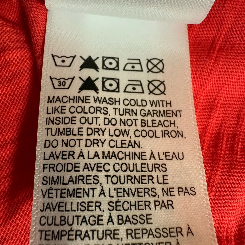 Lucky Brand Women's Heart Flag Embroidered T-Shirt, size S NWT - Image 8