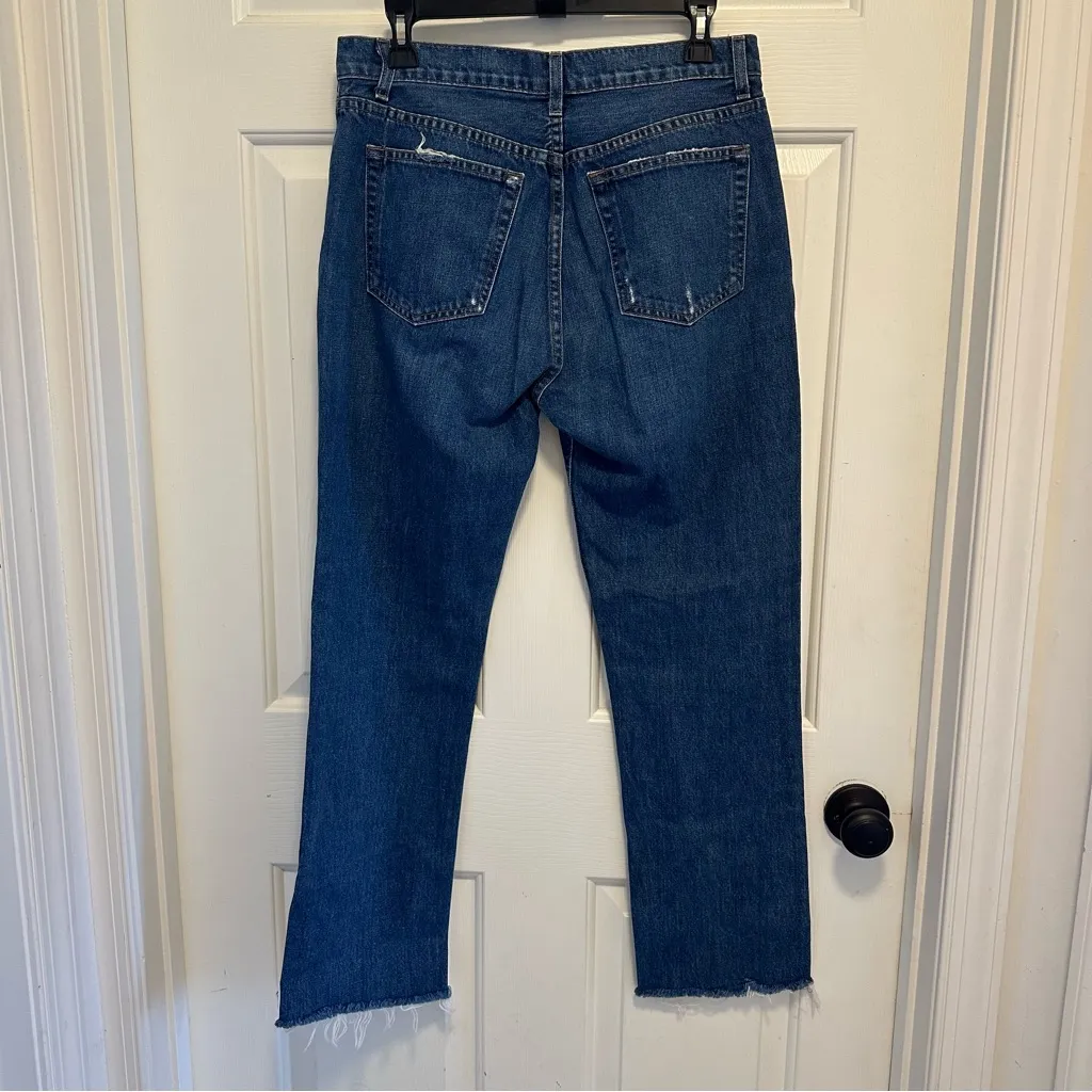Reformation Brooke High Straight Zip Jean Glacier Size 29 - Image 3