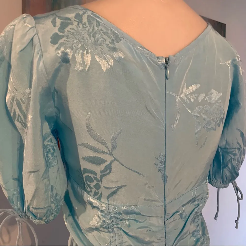 Skylar + Madison oriental baby blue floral Dress Size s small - Image 6