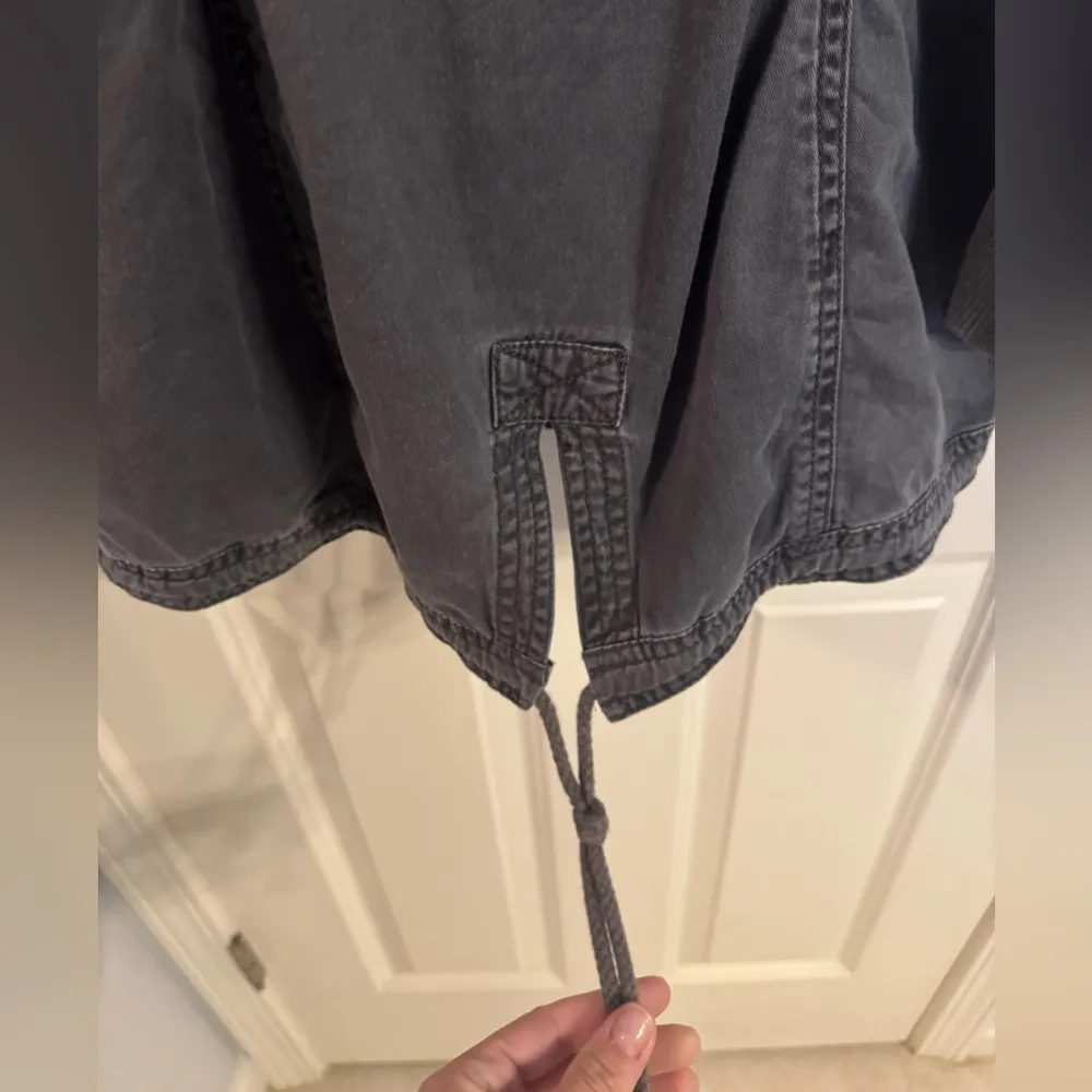 Abercrombie & Fitch Jacket Womens Charcoal Gray Military‎ Hooded Utility, S - Image 9