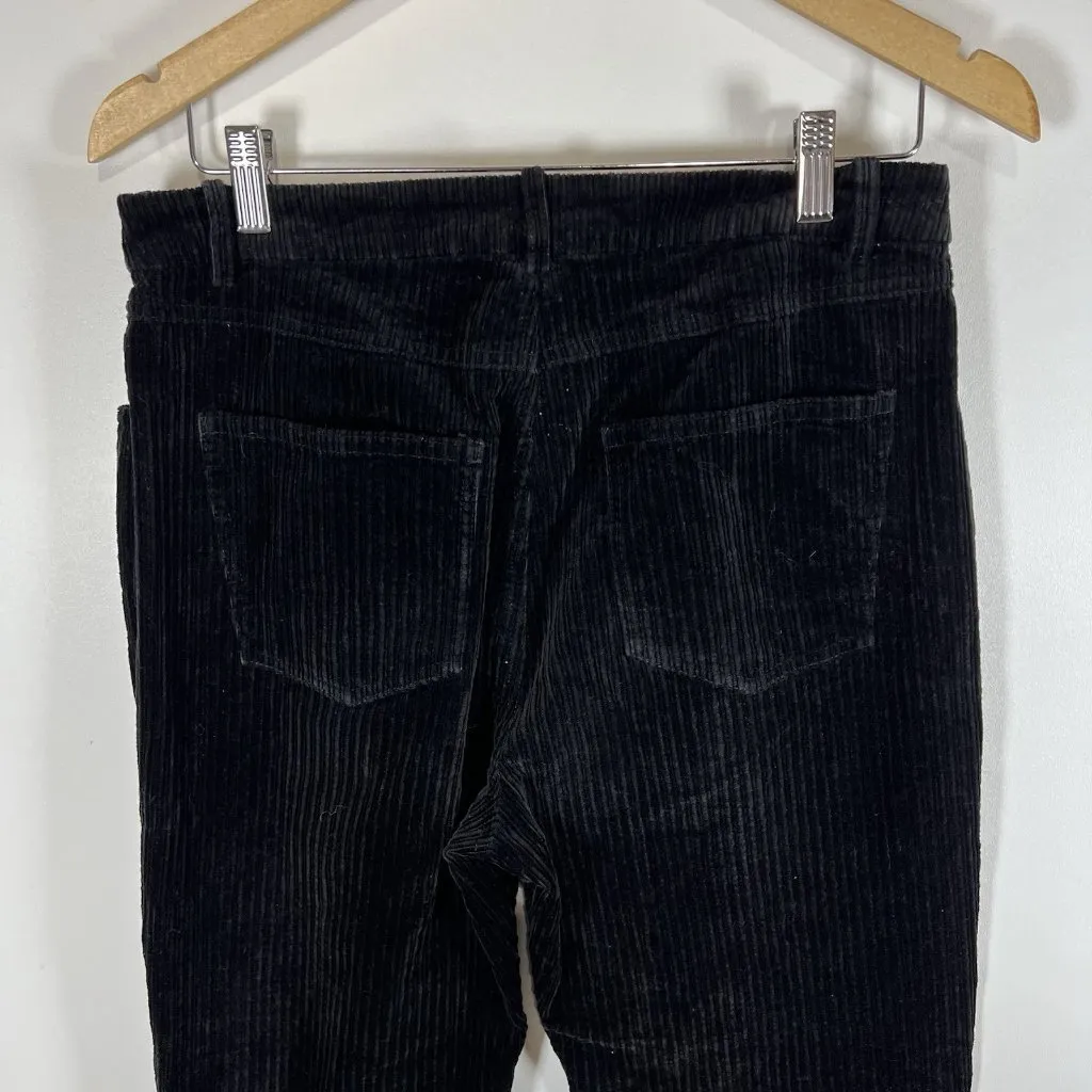 & Other Stories Pants Women’s Sz 12 Black Chunky Corduroy Relaxed Front Leg‎ Zip - Image 7