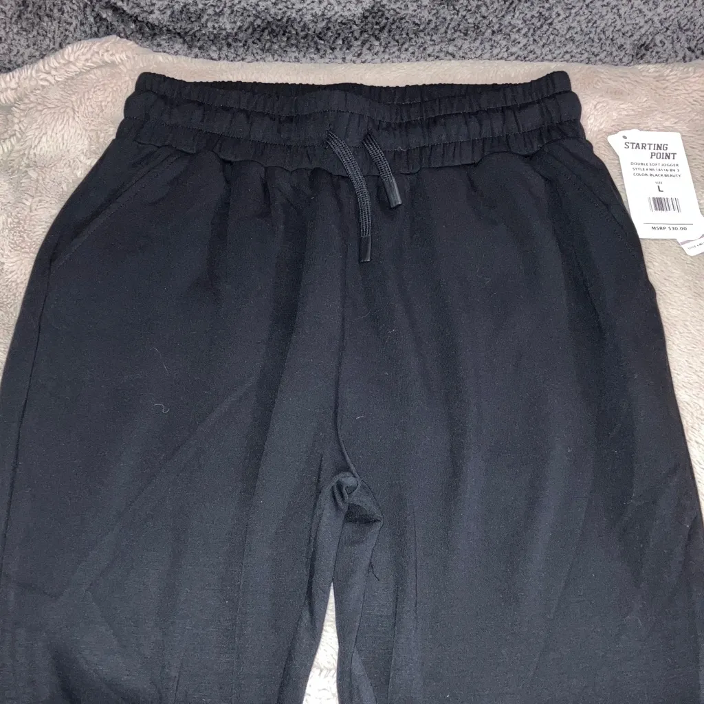 NWT Starting Point Double Soft Joggers, Large Black - Image 2