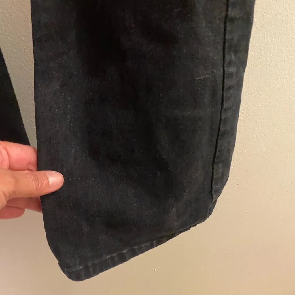 Blue Spice Womens Juniors Black Denim Jeans Size 5 Flare Leg Waist 26” 26x30 - Image 3