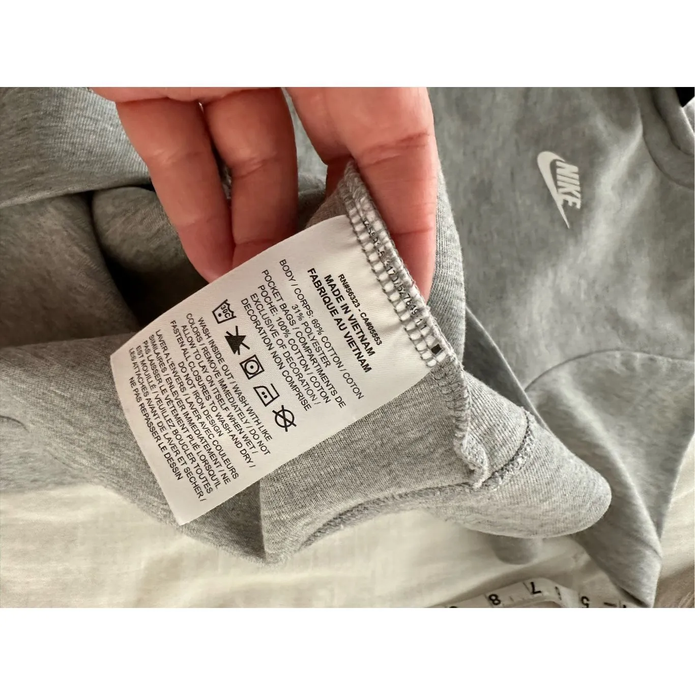 Nike Women’s Small Tech Fleece Grey Logo Dress - Image 6