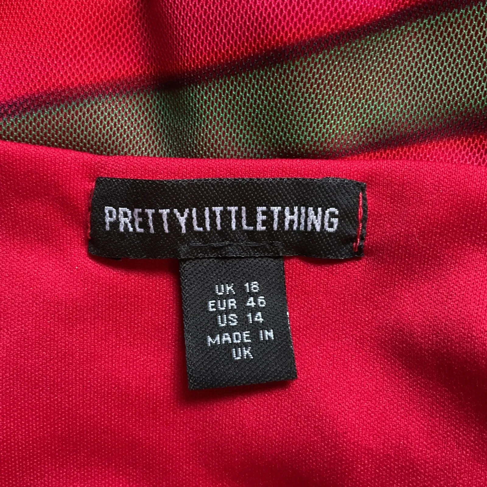 PrettyLittleThing Women's Multicolor Lined Long Sleeve Cut Out Mini Dress‎ Sz 14 - Image 8