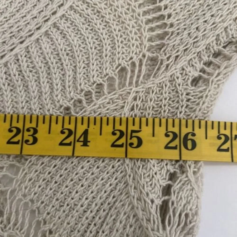 Urban Outfitters Staring at Stars Cropped Sweater Beige Textured Shear S… - Image 9