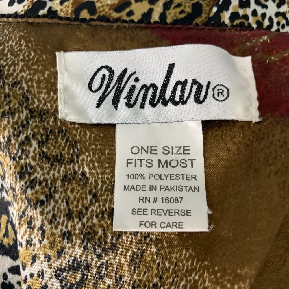 Vintage Animal Print Kaftan Coverup Dress 54PE Size undefined - Image 5