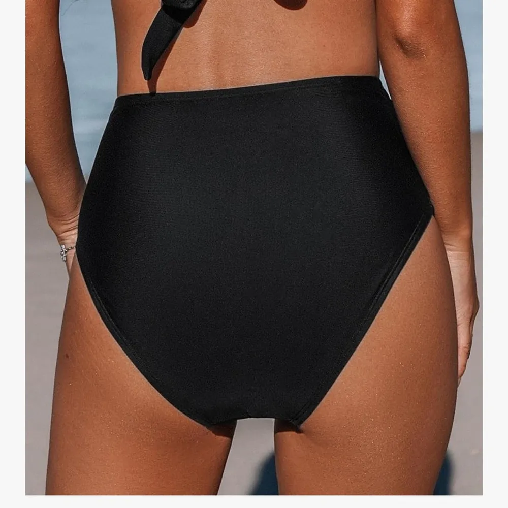 Medium CUPSHE Womens Swimsuit Bikini Bottom High Waisted - Image 2