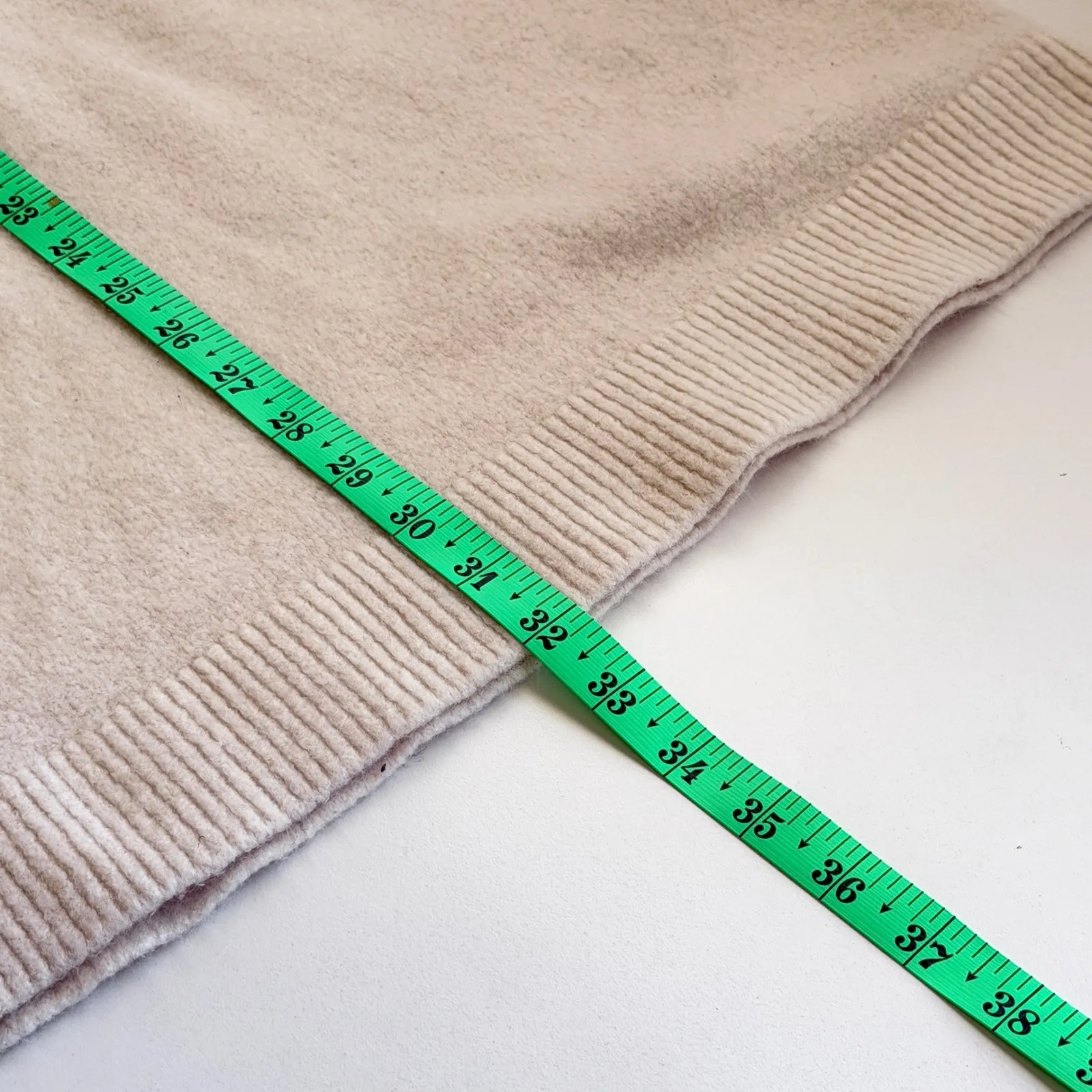 ZARA Knit Mock Neck Sweater Sz Lg Cream Oatmeal Cozy Oversized Boxy Lagenlook - Image 7