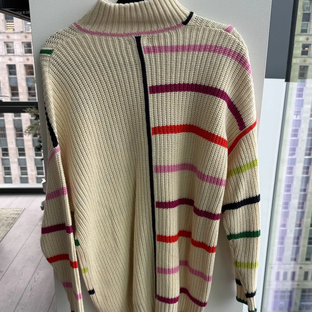 Staud Hampton Striped Oversized Sweater - Image 3