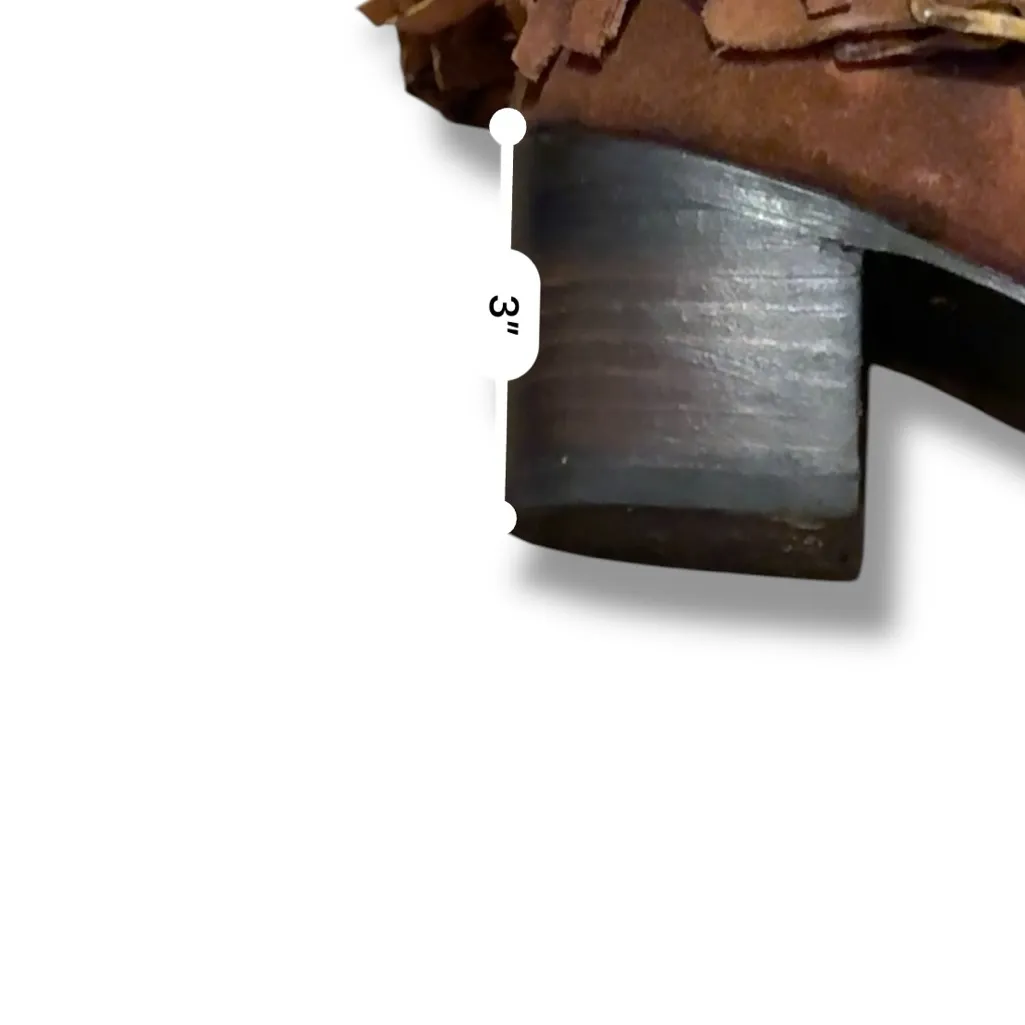 Freebird Booties Women's Size 8 Brown Suede Fringe Western‎ Heeled Belle Style - Image 14