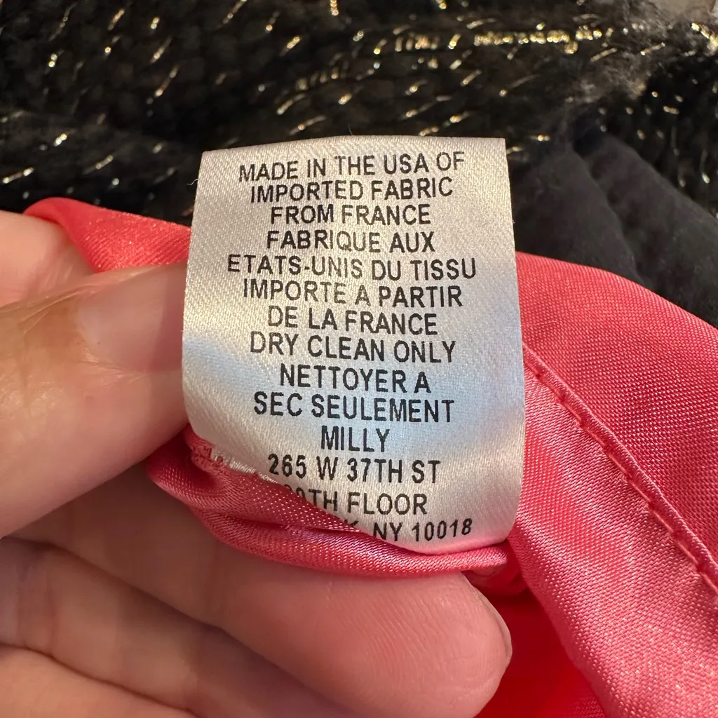 Vintage An Original MILLY of New York Black Boucle Wool Classic Dress Size 6 S - Image 12