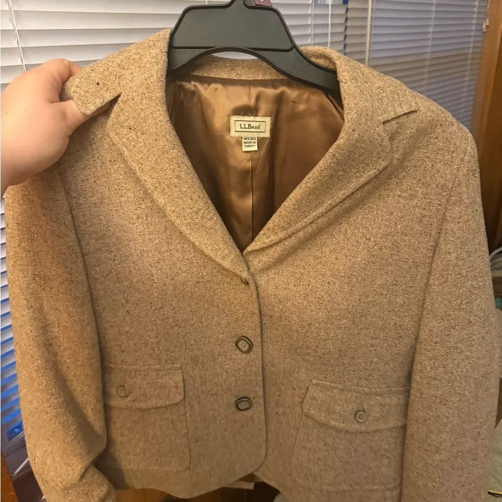 Women’s NWOT Vintage L.L. Bean Wool Silk Blend Blazer Size Medium - Image 2