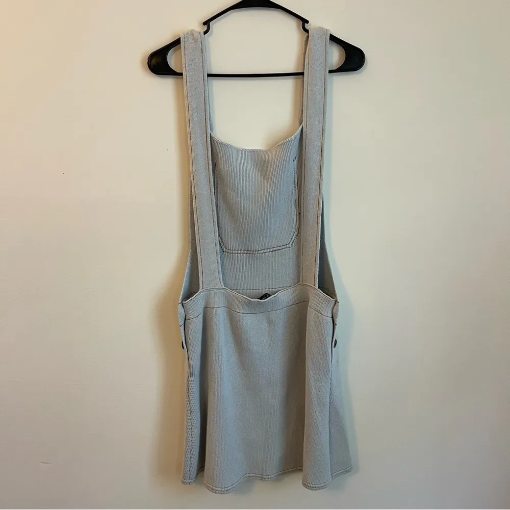 Zara Ribbed Skirt Overall Dress Pockets Womens Medium Academic - Image 6