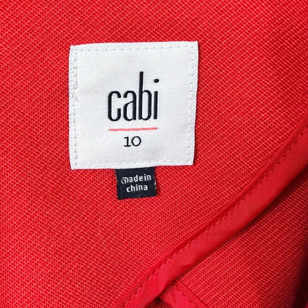 CAbi Vibrant Red Blazer Jacket Heavy - Size 10 - #3374 - Image 4