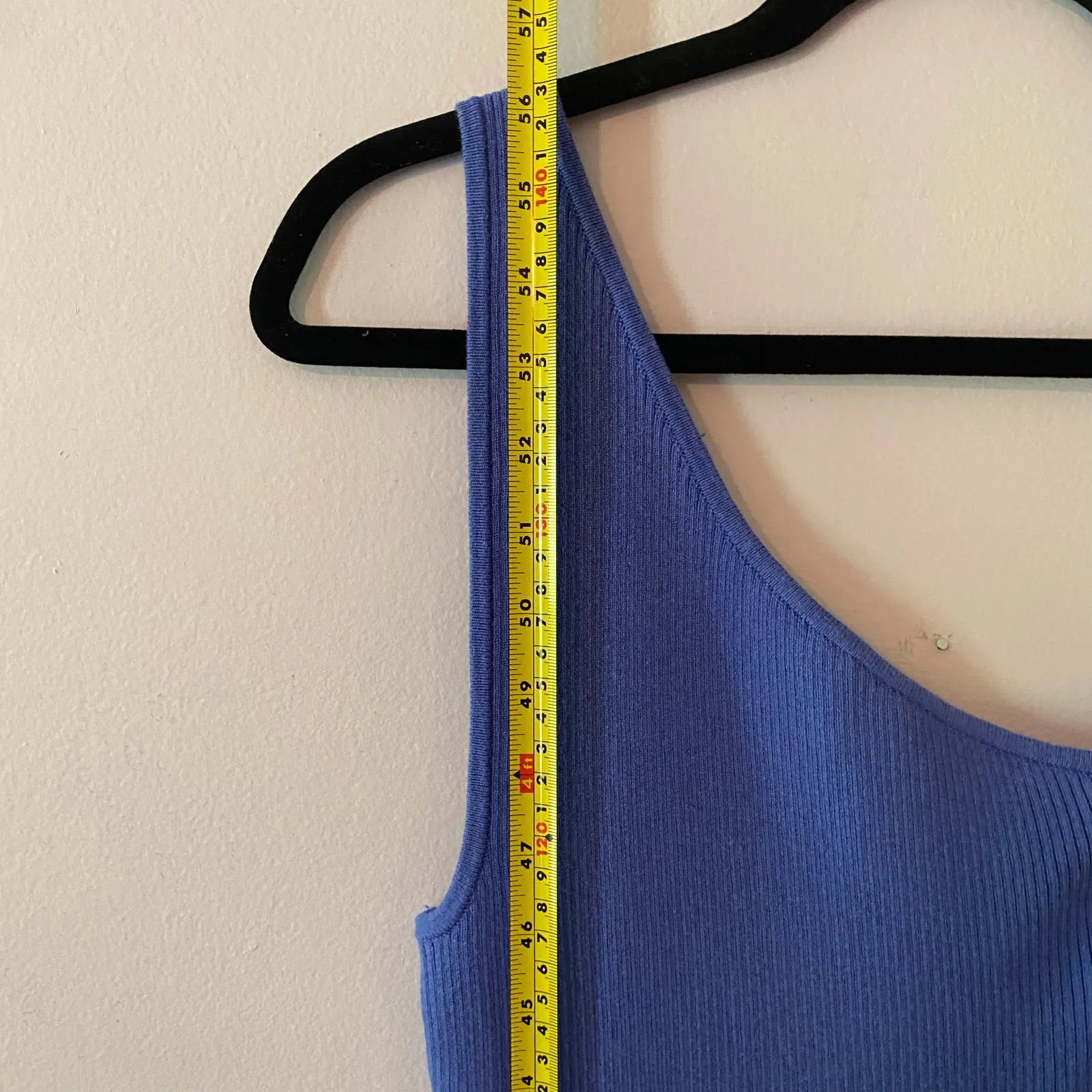 NWT Free People Blue Waverly Ribbed One Shoulder Sweater Romper Women's Small - Image 9