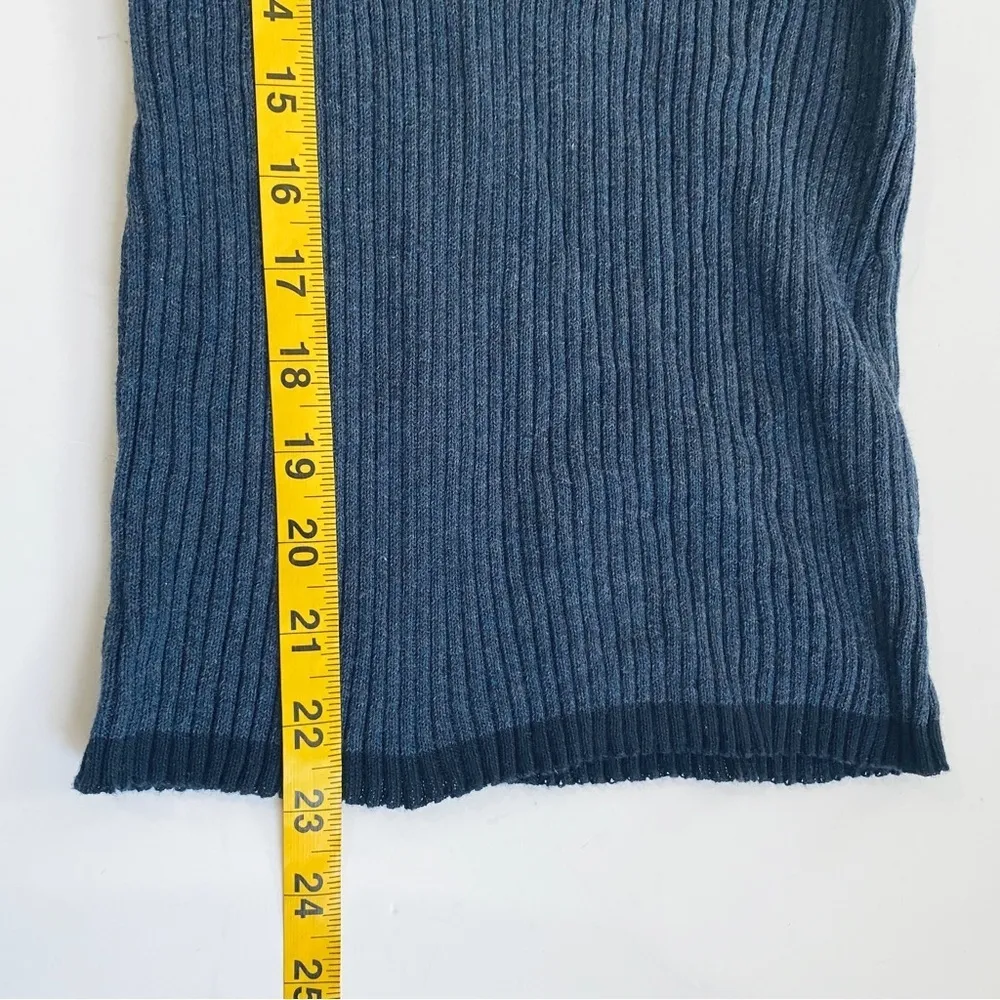 Autumn Cashmere bell sleeves 100% cotton Italian yarn ribbed V-neck top - Image 8