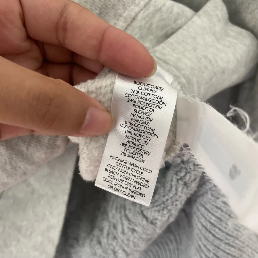 Lou & Grey Cableknit Grey Mockneck Turtleneck Sweater Size M - Image 7