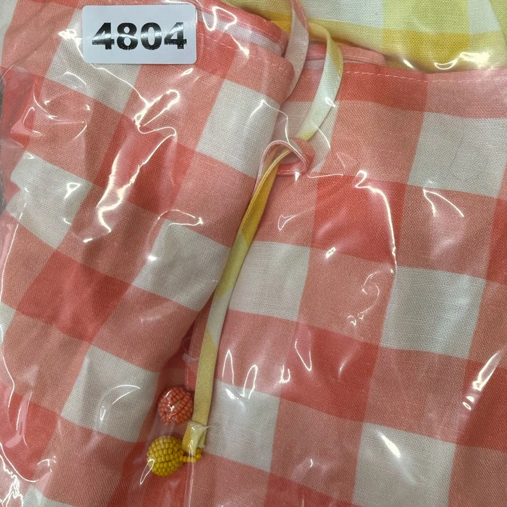 Farm Rio  Gingham Contrast Romper size small - Image 7