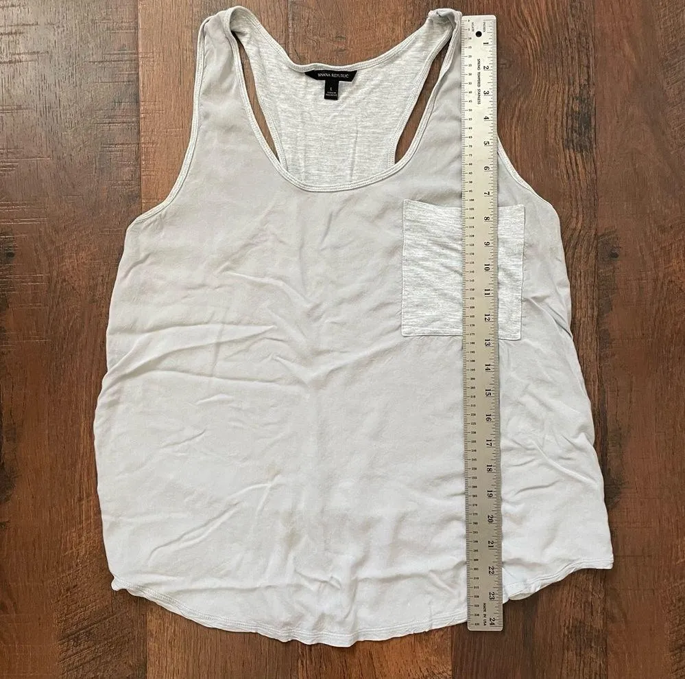 BANANA REPUBLIC gray tank top, size L - Image 4