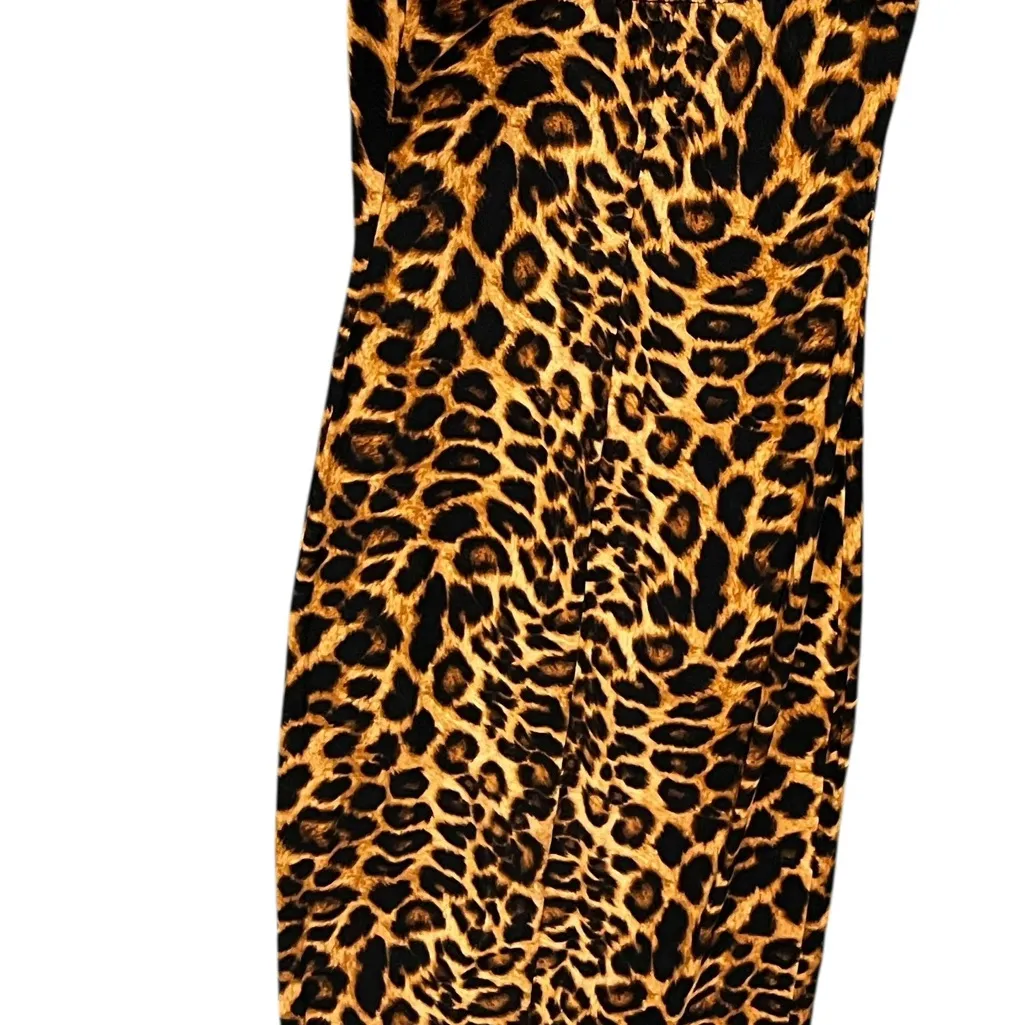 Discreet Y2K Vintage Leopard Print Midi Tube Dress Made in USA - Image 4