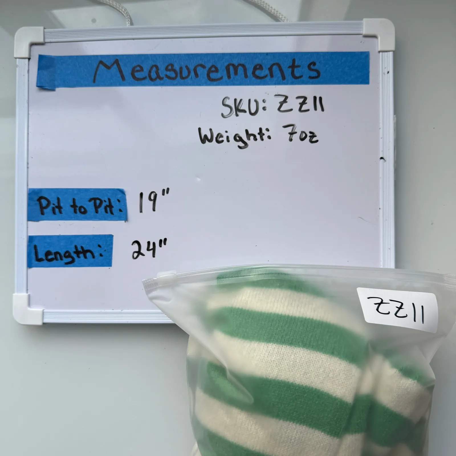 Outerknown 100%‎ Cashmere Striped Sweater Top Green Cream Short Sleeve Womens M - Image 10