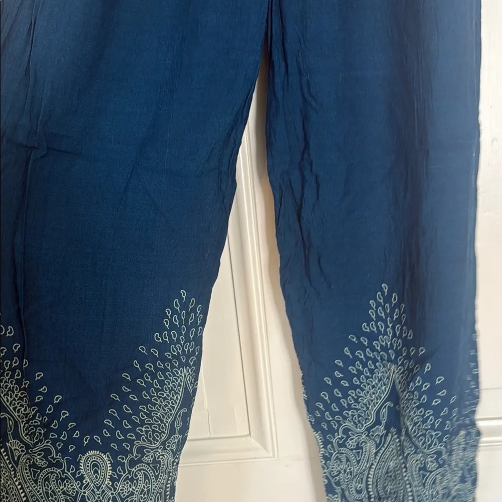 Bohemian Teal Paisley Pants Blue Size undefined - Image 4